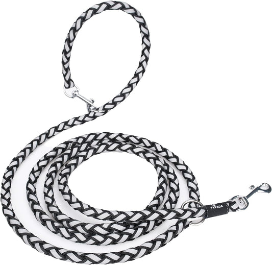 Reflective Dog Leash - 8.2 ft Adjustable Dual Clip Lead