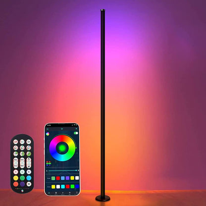 Wellwerks LED Floor Lamp 10W Dimmable RGB Remote Control App Black