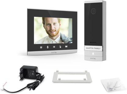 EXTEL Connect 2 Smart Video Door Intercom 7" Touchscreen Monitor with Wi‑Fi, Night Vision, Internal Memory