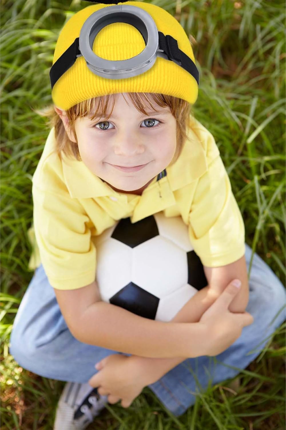 Steampunk Goggles, Yellow Beanie, Black Gloves – 3‑Piece Halloween Costume Set