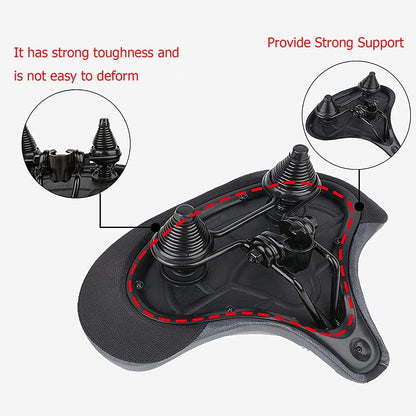 Oversized Memory Foam Bike Seat – Waterproof Extra‑Wide Comfort Saddle