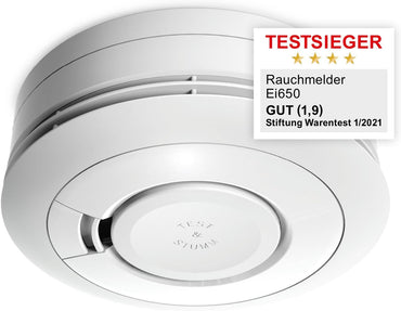 Ei Electronics Ei650 Smoke Detector: 10-Year Battery Life, Stand-Alone, White