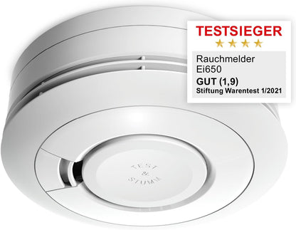 Ei Electronics Ei650 Smoke Detector: 10-Year Battery Life, Stand-Alone, White