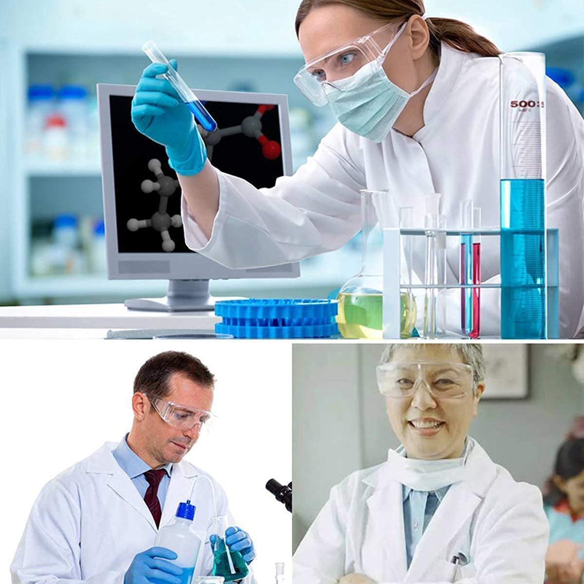 Welbuilt Clear Polycarbonate Safety Goggles – Anti‑Fog UV‑Protected Eye Shield