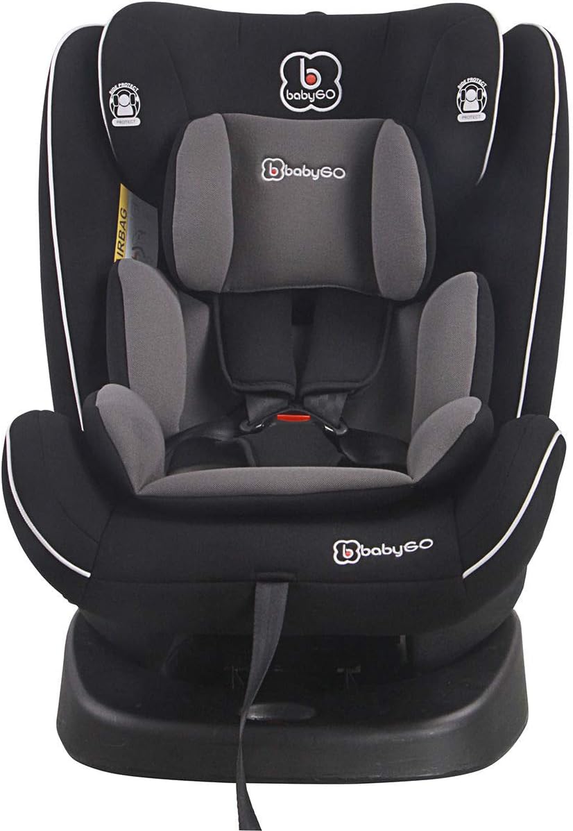 BabyGO Nova 360° IsoFix Car Seat - Black - (0-36 kg)
