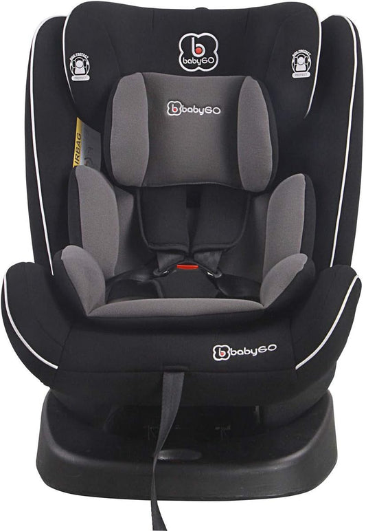 BabyGO Nova 360° IsoFix Car Seat - Black - (0-36 kg)