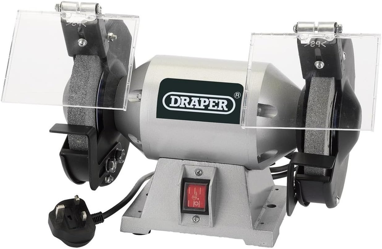 Draper 66804 150mm 230V Compact Bench Grinder for Precise Metal Grinding