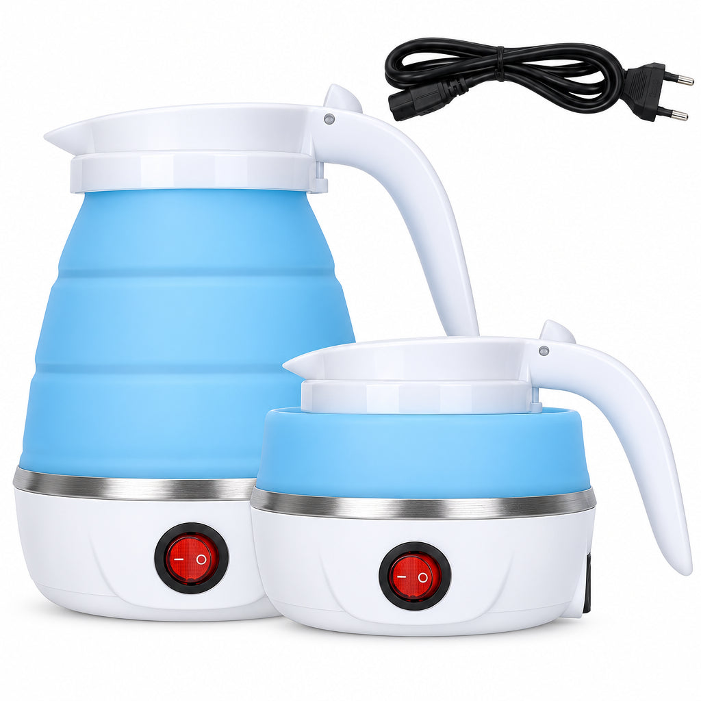 ZB-6 Foldable Electric Travel Kettle Blue 600ml