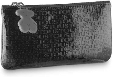 TOUS Lindsay Waterproof Vinyl Toiletry Bag with Patent Leather