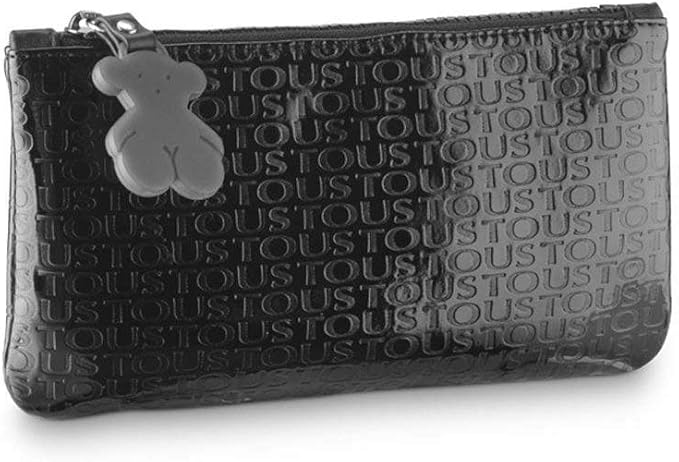 TOUS Lindsay Waterproof Vinyl Toiletry Bag with Patent Leather