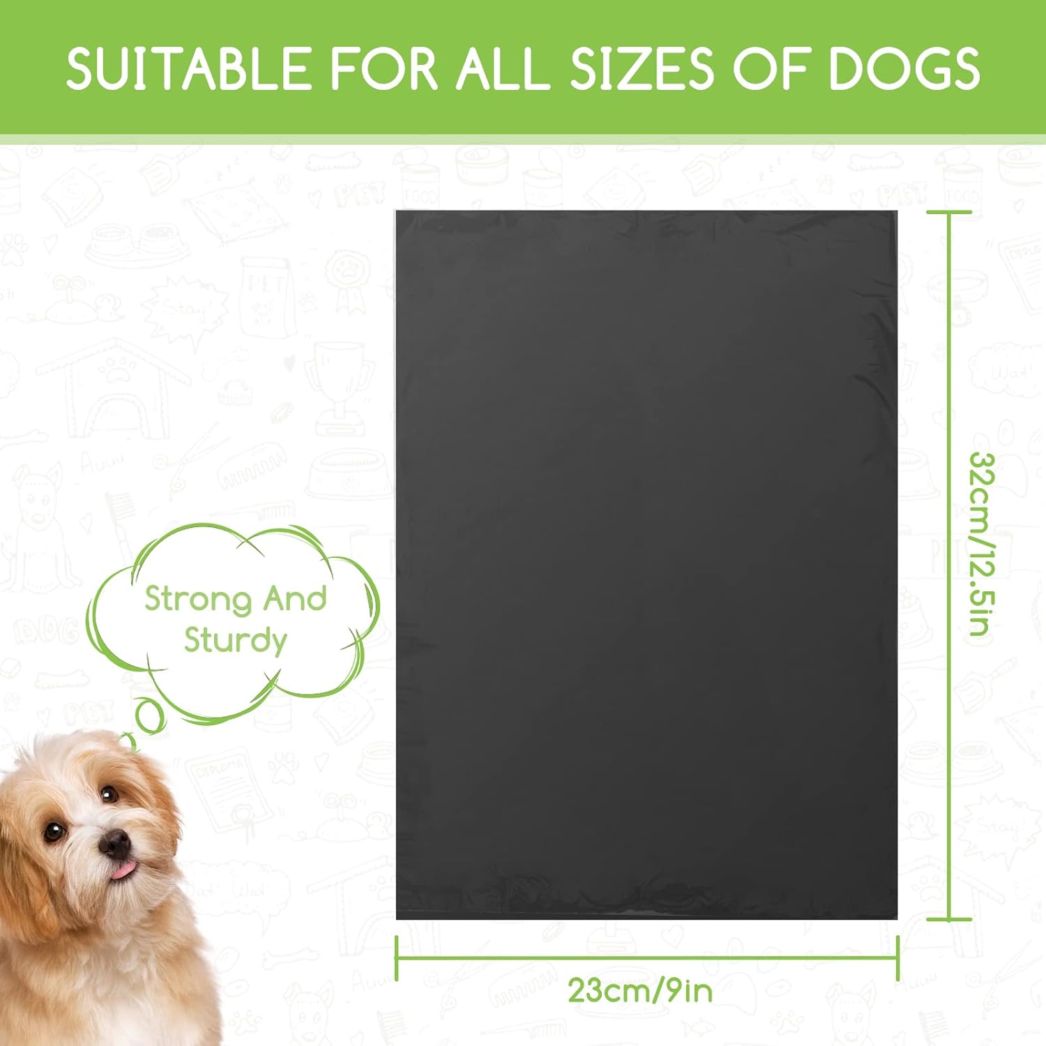 Nobleza 1080 Count Scented Dog Poop Bags, Leak-Proof and Thick