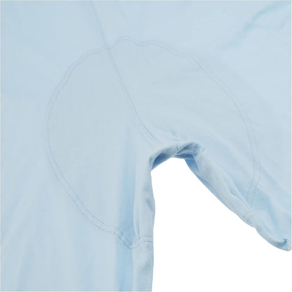 Classic Blue Cotton Zip-Front Geriatric Pajama Set for Men