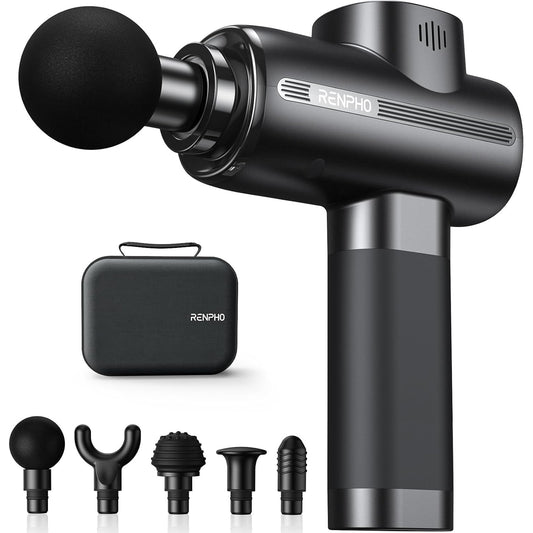 RENPHO 3200 RPM Deep Tissue Massage Gun with Case Black