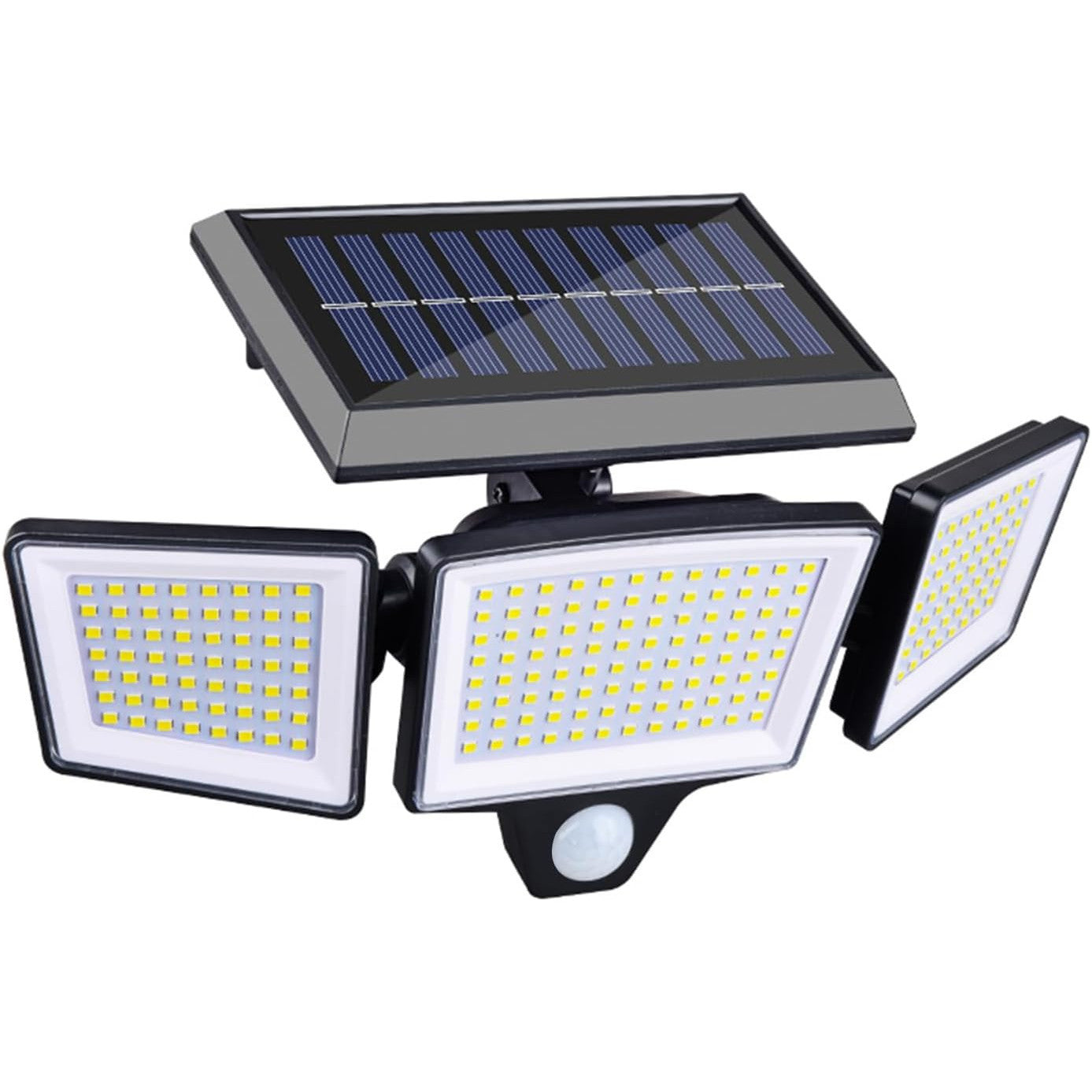 Harloon 208LED Solar Flood Light – 3 Heads, IP65, 270°