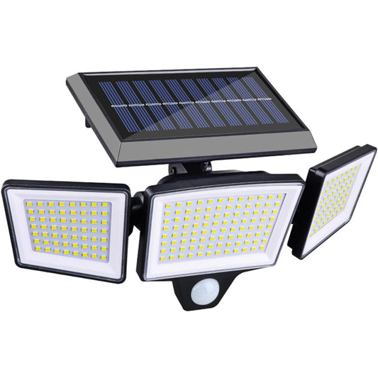 Harloon 208LED Solar Flood Light – 3 Heads, IP65, 270°
