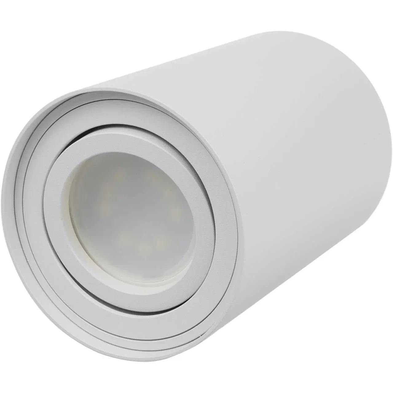 Maclean MCE422 Swiveling GU10 Ceiling Light – White Aluminum Round Fixture - Gomix Brands Outlet