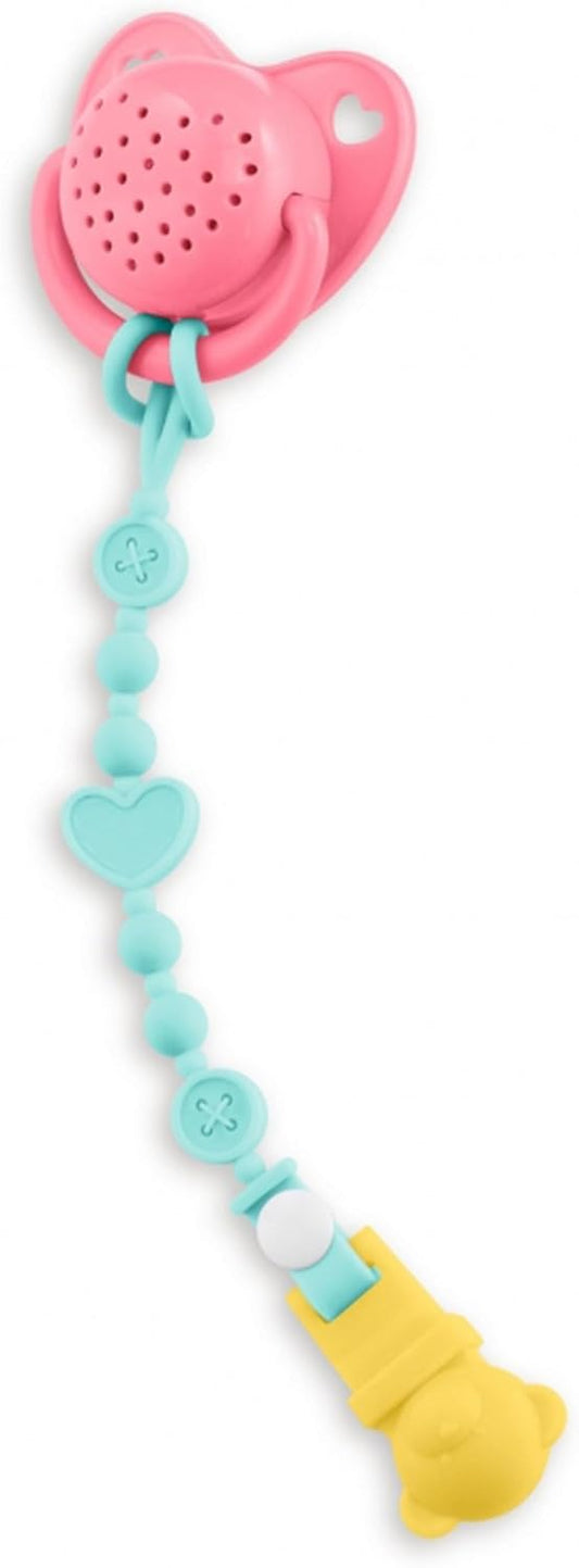 Corolle Baby Doll Pacifier with 15 Sounds - for 14" Baby Dolls, Pink/Blue