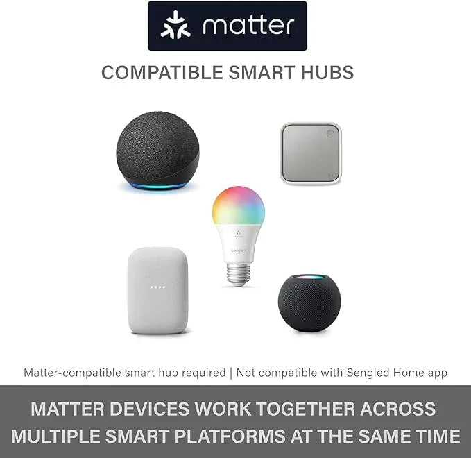 Sengled Smart LED Bulb: E27 Multicolor 60W Equivalent 800LM, Matter-Compatible - Gomix Brands Outlet