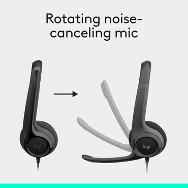 Logitech H390 USB Wired Headset with Noise-Cancelling Mic