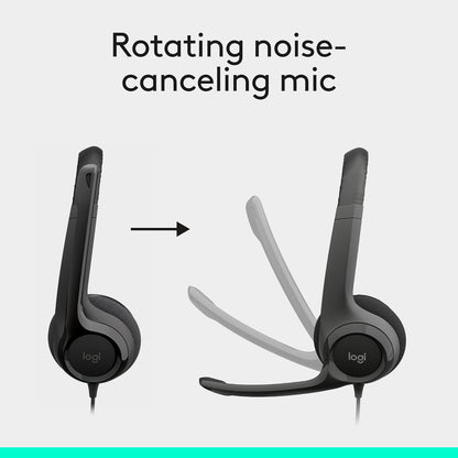 Logitech H390 USB Wired Headset with Noise-Cancelling Mic