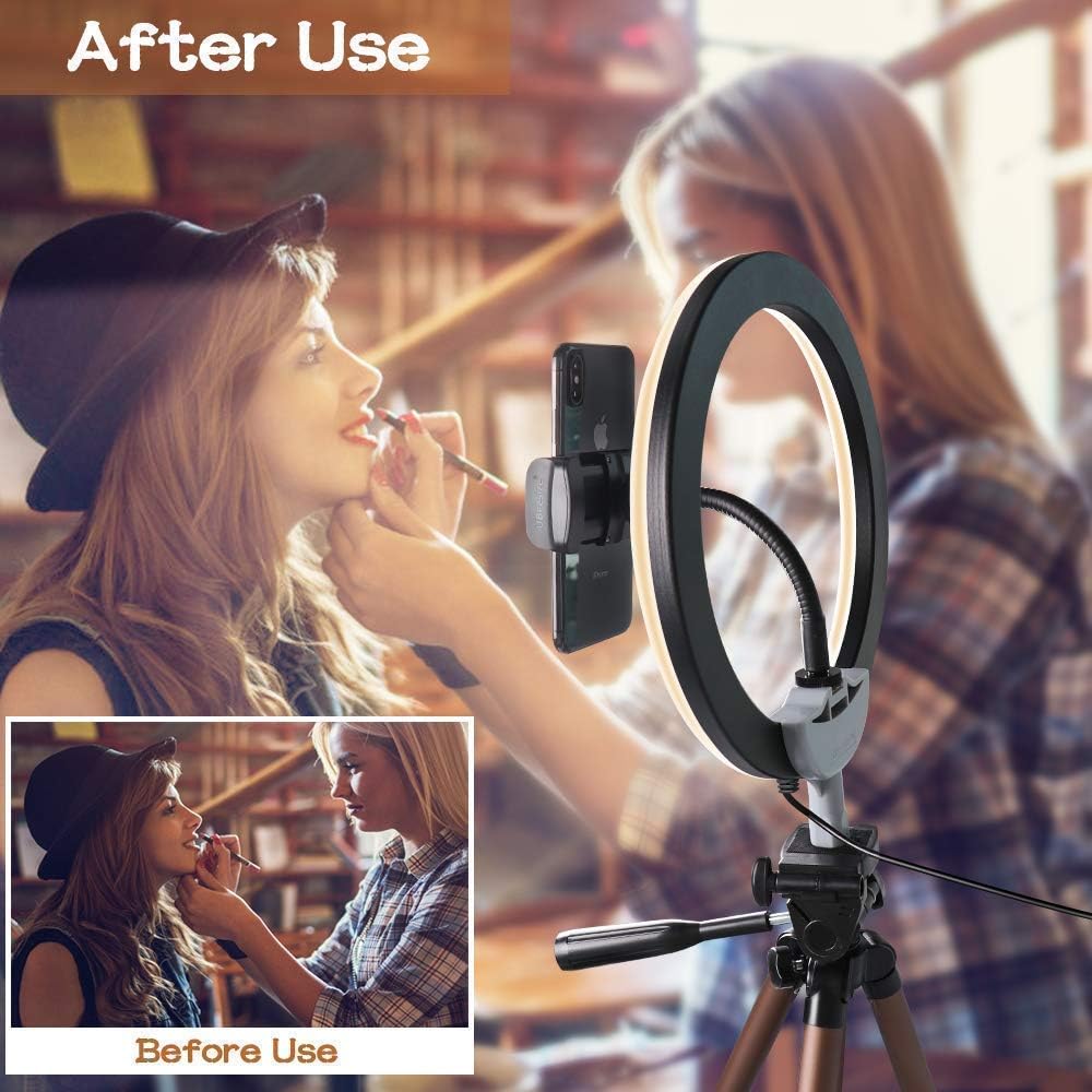 SPOY 10\" Selfie Ring Light with Tripod Stand Phone Holder