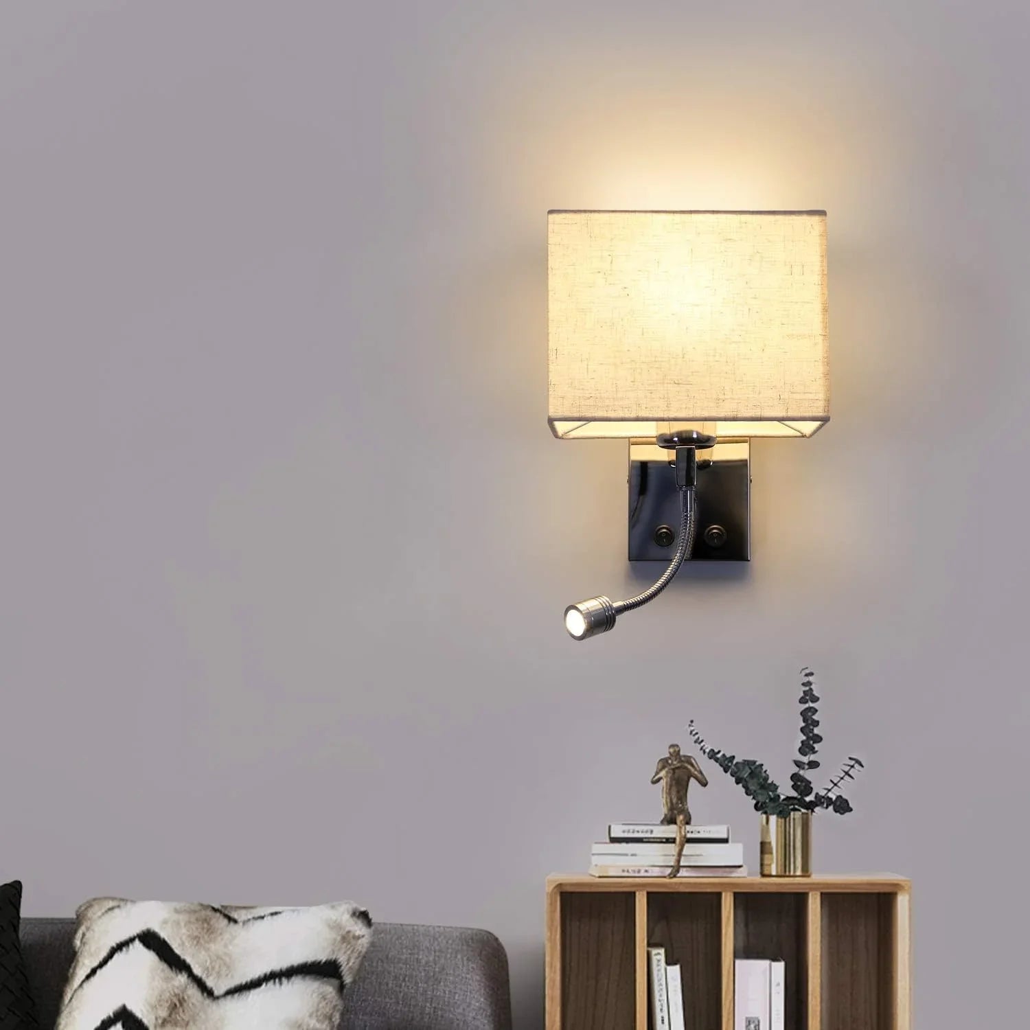 ZMH Wall Light with Flexible LED Arm and Dual Light - Gomix Brands Outlet