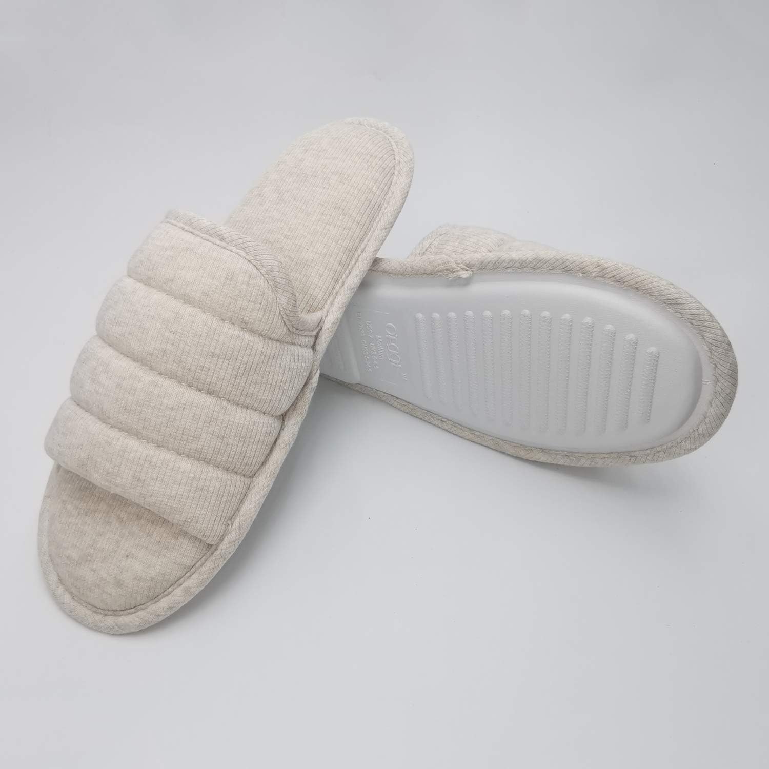 Ofoot Women's Cotton Memory Foam Non‑Slip House Slippers