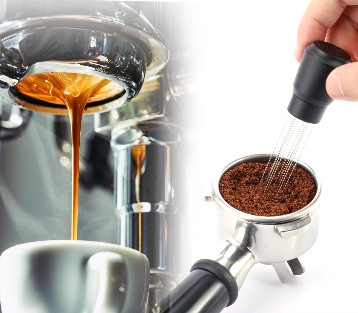 Aieve 0.4mm Needle WDT Espresso Distribution Tool with Magnetic Stand