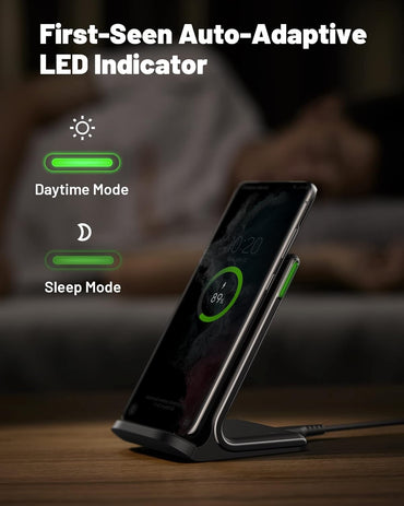 INIU 15W Fast Wireless Charging Stand Station with LED