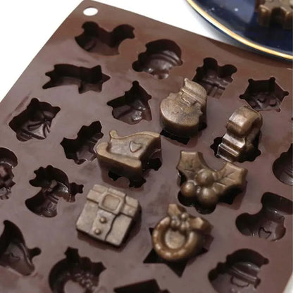 25-Cavity Christmas Silicone Chocolate Mould – Non-Stick Baking Tray - Gomix Brands Outlet