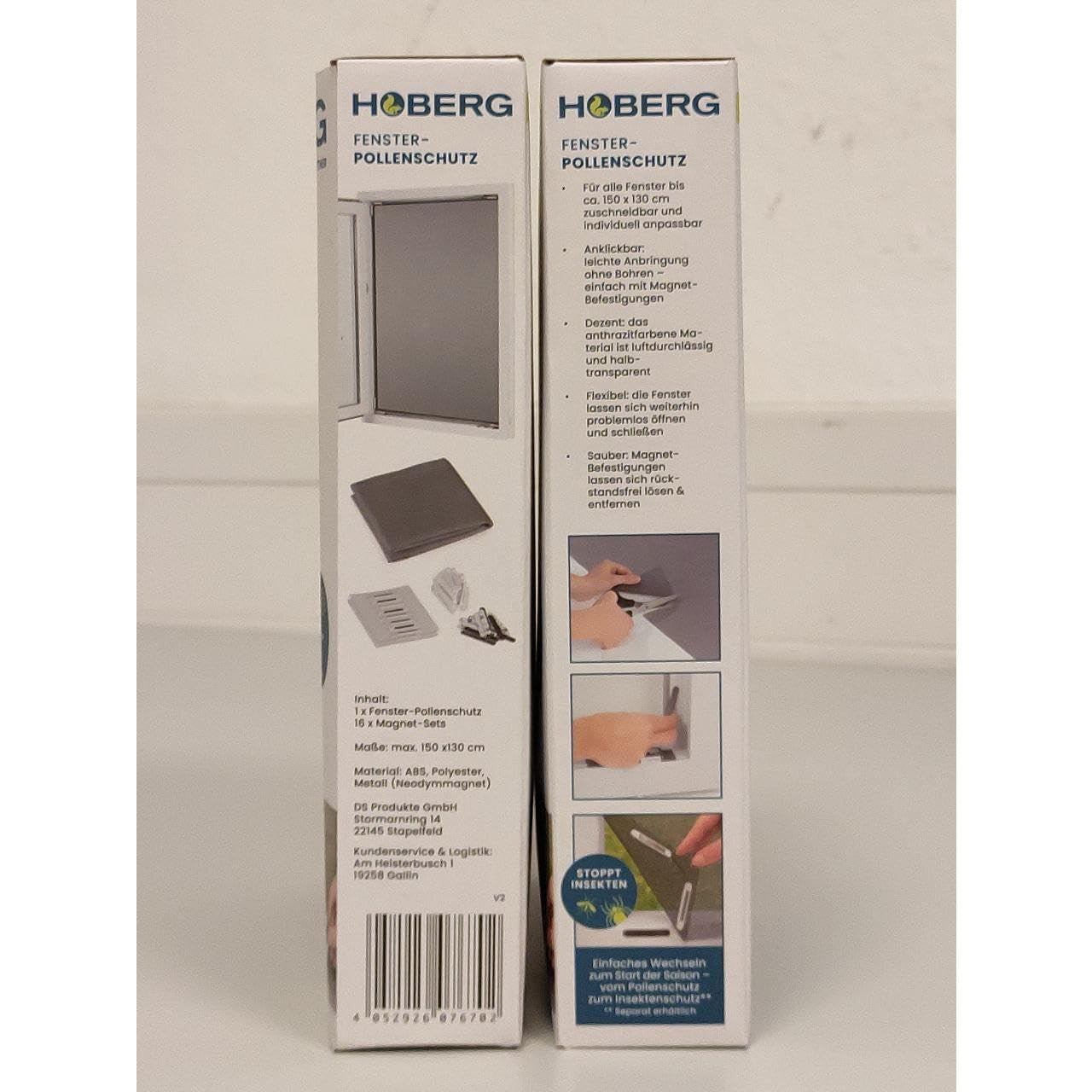 Hoberg Magnetic Window Pollen & Mosquito Screen – Cut-to-Size 150×130 cm