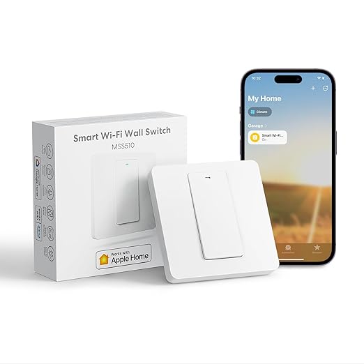 Meross HomeKit WiFi Smart Light Switch 1-Gang Neutral Required