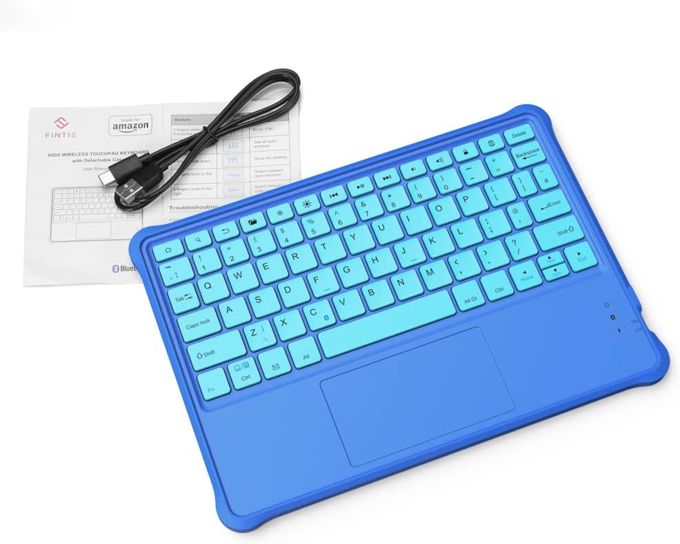 Kids Bluetooth Keyboard for Fire HD10 Tablet – Blue