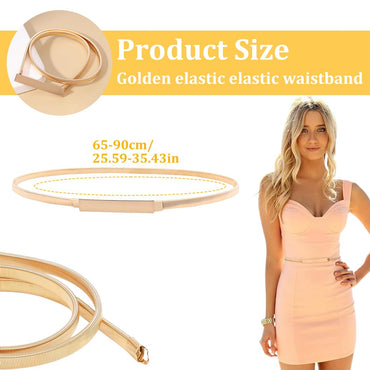 Elegant Gold Daisy Metal Waist Belt Adjustable Buckle Chain for Dresses Jeans