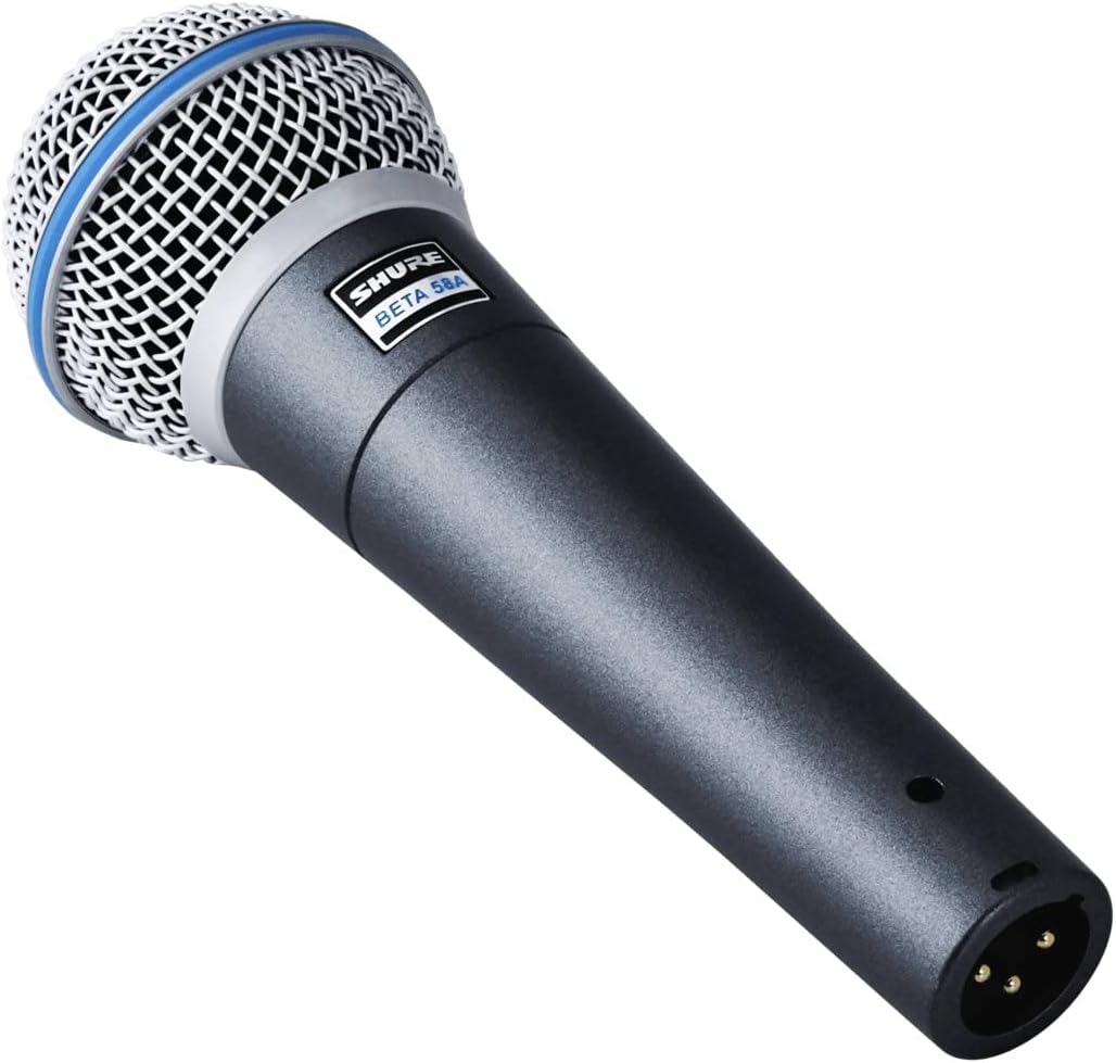 Shure BETA 58A Supercardioid Vocal Microphone – Professional Stage Mic