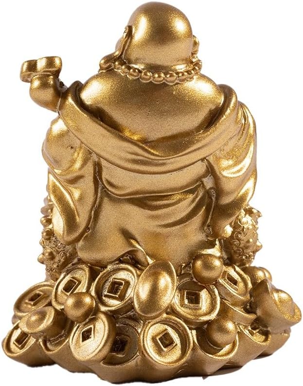 Laughing Buddha on Feng Shui Frog – 7cm Prosperity Figurine