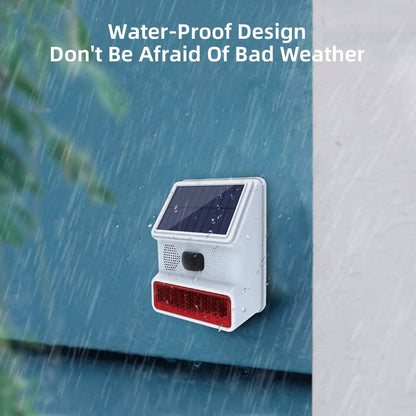 PGST Solar Outdoor Alarm Siren with LED Flashing Light Function 433 MHz