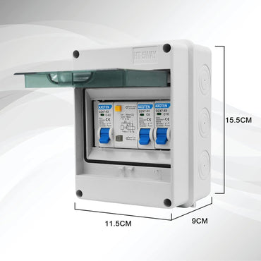 AXOTEN IP65 Surface Mount Fuse Box, 5 Modules, 40A