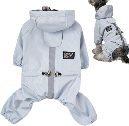 Raxove Reflective Waterproof Dog Raincoat with Hood