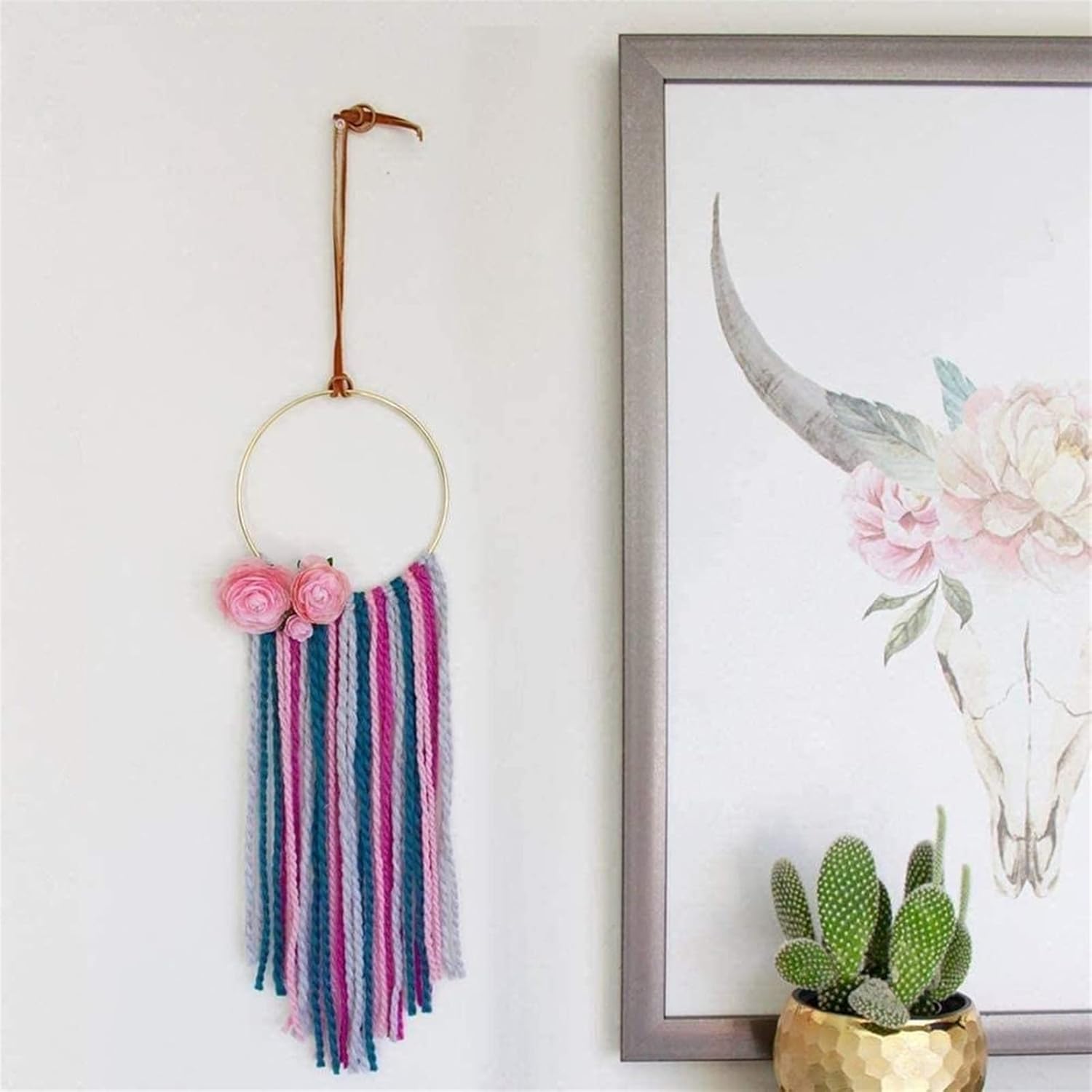 Gold DIY Dream Catcher Rings – 3 Metal Macrame Hoops