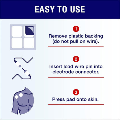 Frogetu 5x5 cm Reusable TENS/EMS Self‑Adhesive Electrode Pads