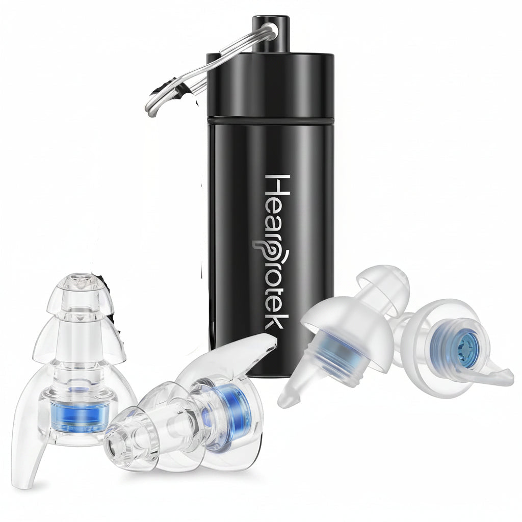 Hearprotek Concert Ear Plugs 20dB Noise Reduction Blue
