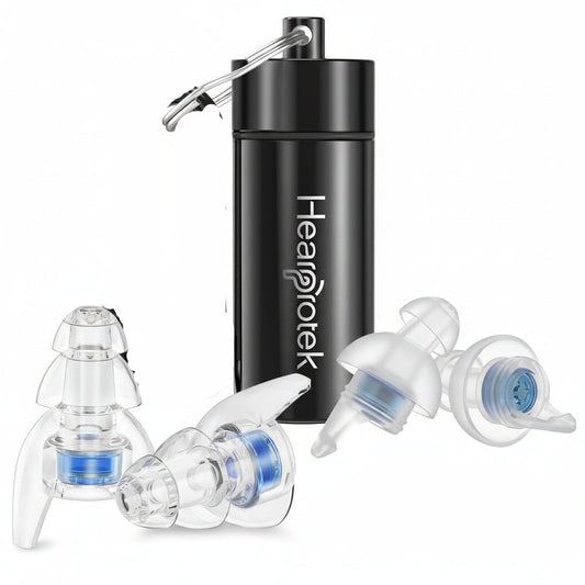 Hearprotek Concert Ear Plugs 20dB Noise Reduction Blue