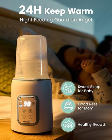 Grownsy 8-in-1 Baby Bottle Warmer & Sterilizer with Timer