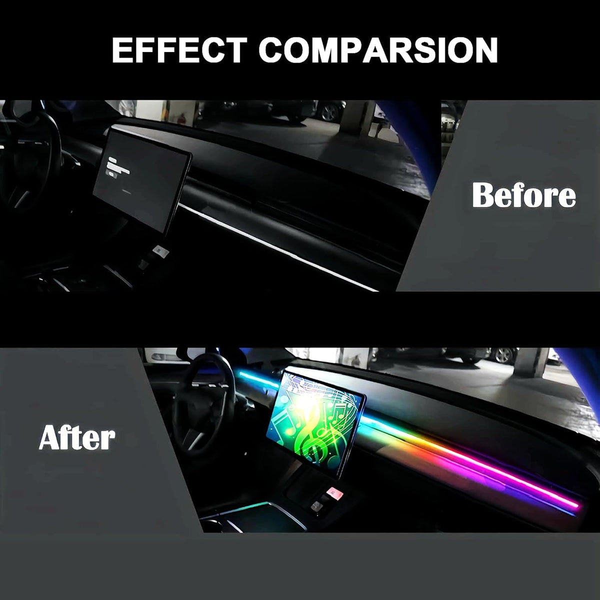 aakichi 110cm Car Ambient LED Strip Light K-4 LED DASHBOARD-1