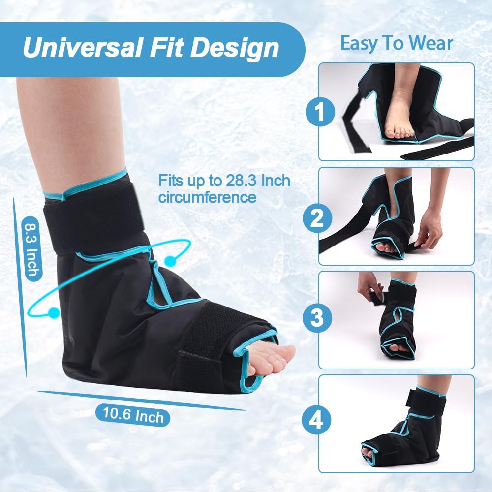 Ultimate Foot & Ankle Ice Pack: Soothe Plantar Fasciitis, Injuries, Swelling