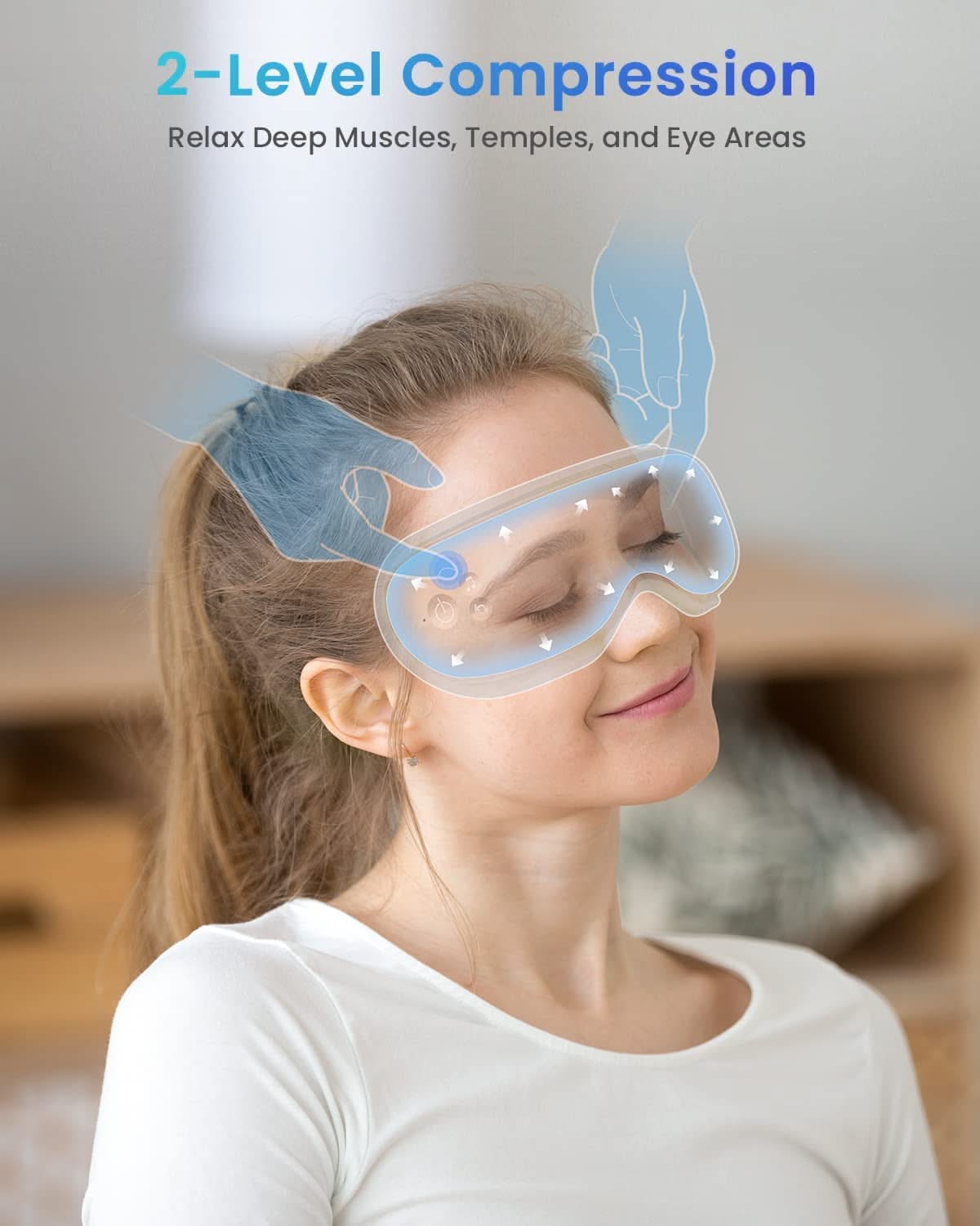 Renpho Eyeris 1 Eye Massager Metalle Blue Heat Bluetooth