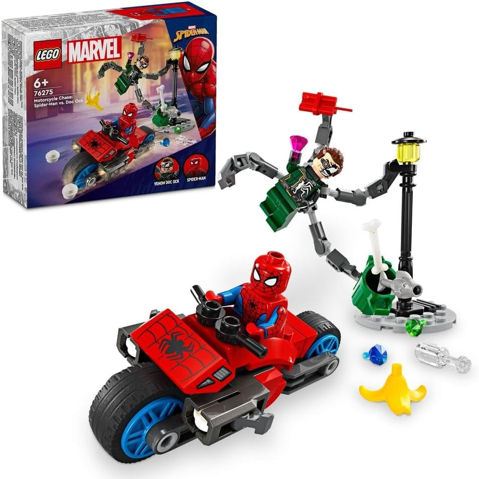 LEGO Marvel Motorcycle Chase Spider-Man vs. Doc Ock 76275