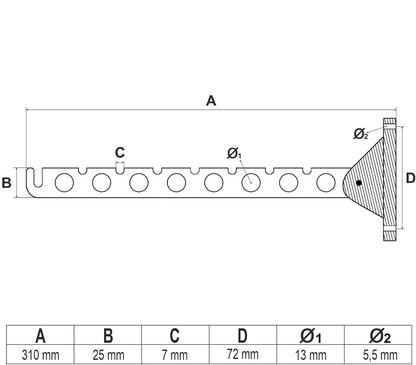 PRIOstahl White Foldable 310mm Wall-Mounted Clothes Hanger Set