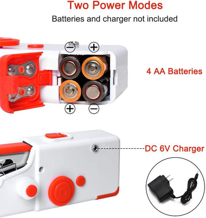 WITIFIG Handheld Sewing Machine Mini Portable Electric Red FRJ001